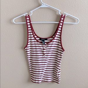 Striped cropped tank